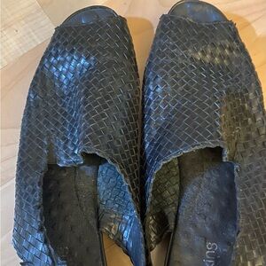 Walking Cradles Black Woven Slip-On Sandals 12m